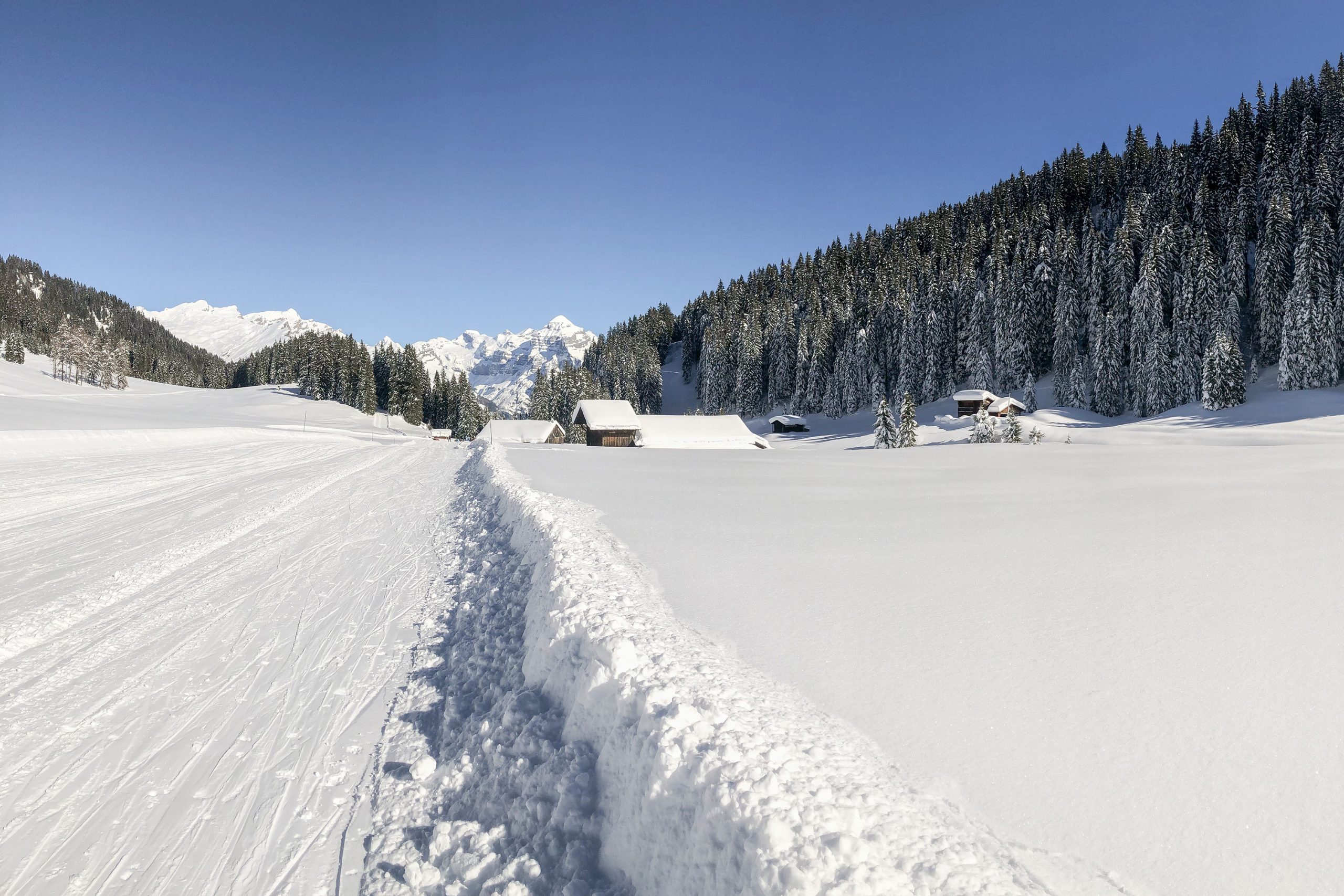 Paysage hiver Chalet de Gers Samoens